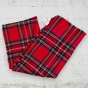ALDO Wide Classic Tartan Scarf Christmas Red Fringe Edges Plaid One Size